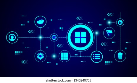 four squares icon. From Web set