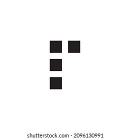 4 cuadrados letra r símbolo simple vector