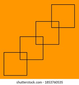 Four squares make chain together. 
