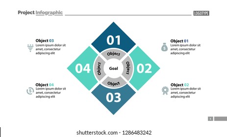 Four Squares Strategy Slide Template Stock Vector (Royalty Free) 772206115