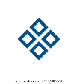 four squares vector logo design
