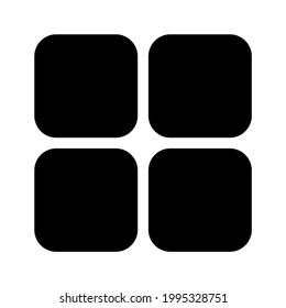 Four squares window icon, can be used for sign or symbol on work