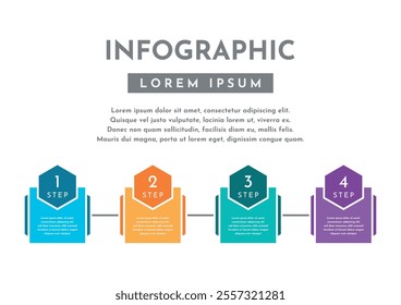 Four stage infographic Design Collection. Design a four-step stage for a presentation