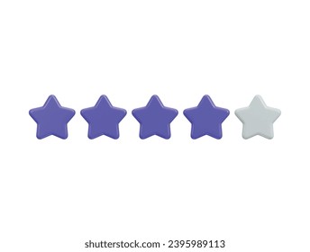 icono de puntuación de cuatro estrellas de comentarios de calificación de clientes