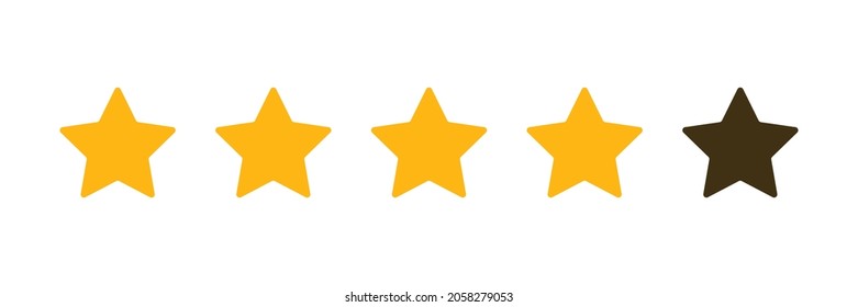 Four Star Rating Illustration Vector