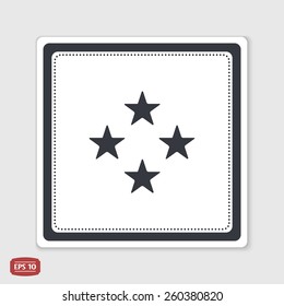 Four stars icon. Flat design style. Made vector illustration. 