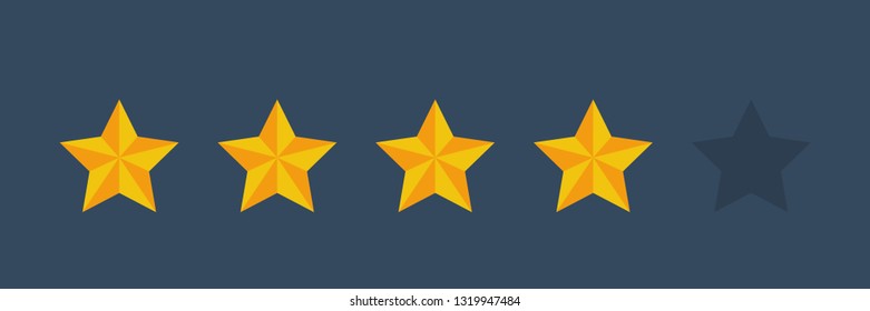 Four stars rating icon  Vector