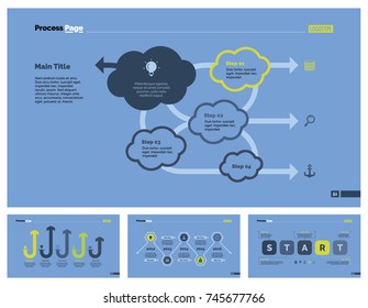 Four Startup Slide Templates Set