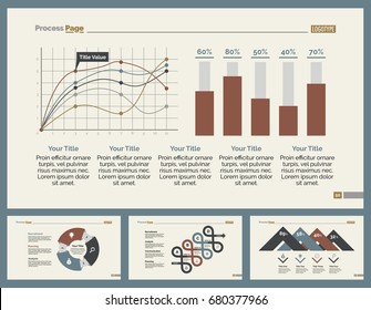 Four Statistics Slide Templates Set