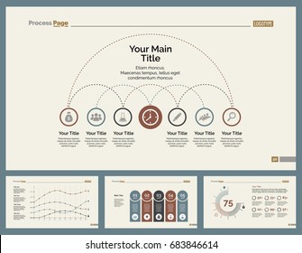 Four Statistics Slide Templates Set