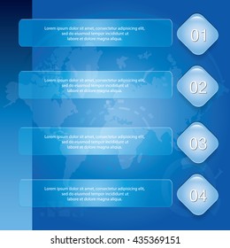 Four step banner diagram, Vector illustration.