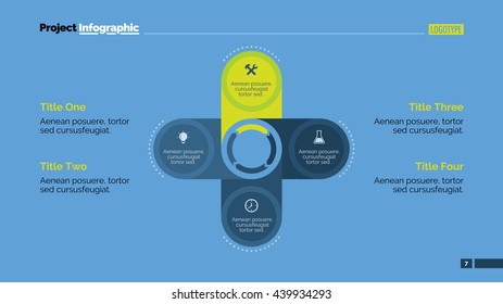 Four Step Circle Diagram Slide
