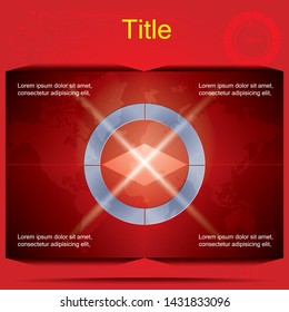 Four step cycle diagram, Vector illustration.
