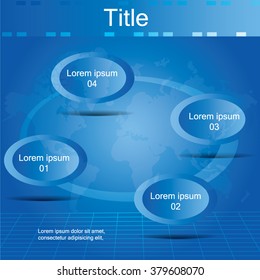 Four step cycle diagram, Vector illustration