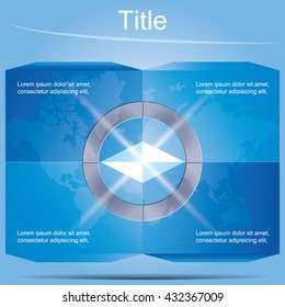Four step cycle diagram, Vector illustration.