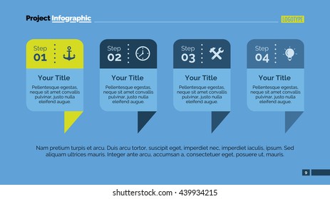 Four Step Diagram Slide Template