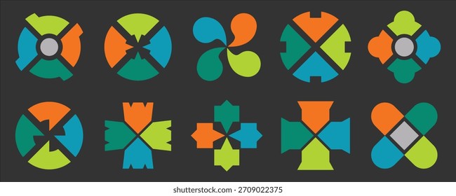 VECTOR INFROGRÁFICO GEOMÉTRICO DE CUATRO PASOS
