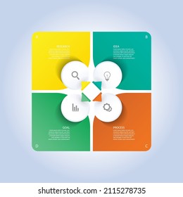 Four step infographic business abstract background template 