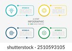 Four Step Infographic element design Vector template for presentation. process diagram and presentations step, workflow layout, banner, flow chart, info graphic vector illustration.
