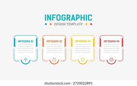 Modelo de vetor para apresentação. diagrama de processo e apresentações etapa, layout de fluxo de trabalho, banner, fluxograma, ilustração de vetor gráfico de informações