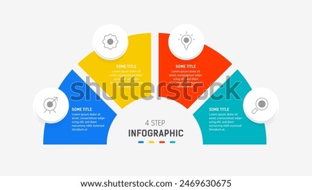 Four Step Infographic element design Vector template for presentation. process diagram and presentations step, workflow layout, banner, flow chart, info graphic vector illustration.