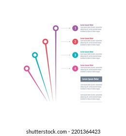 four step informational template. linear infographic template. annual report, magazine, business, web, internet infographic template