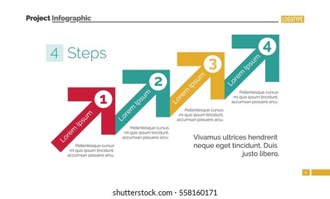 Four step process chart slide