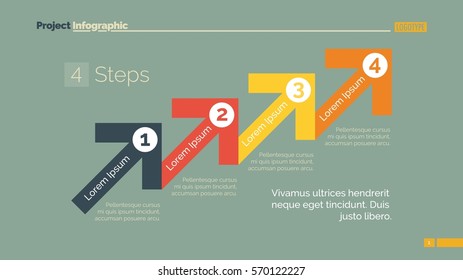 Four step process chart slide