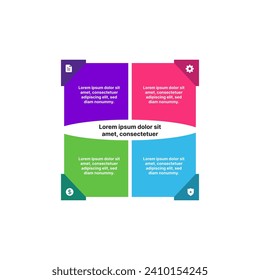 Catálogo de material gráfico de cuatro etapas para banners y sitios web de folletos