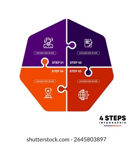 Four Step Process Infographic Template Guide to Success