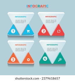 Four steps business  Infographics  file, Business concept with 4 number options.  
