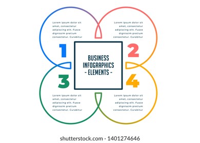 four steps business infographics template