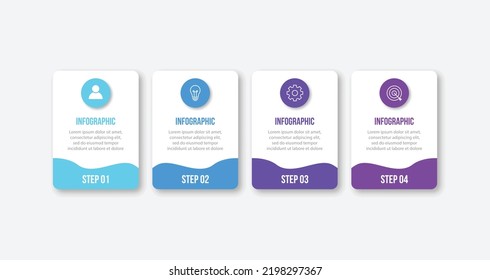 Four steps business infographics template