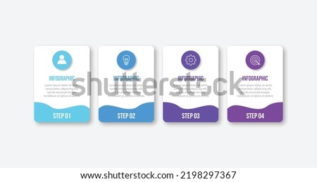 Four steps business infographics template