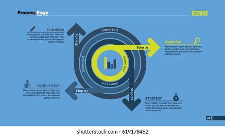 Four Steps Circles Slide Template