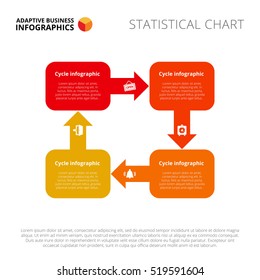 Four Steps Cycle Diagram Slide Template
