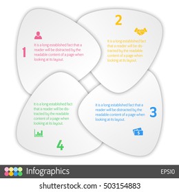 four steps cycle infographic layout concept vector illustration