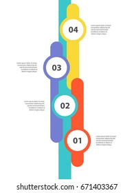 Four steps diagram. Growth concept template. Vector EPS 10