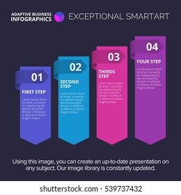 Four Steps Diagram Template