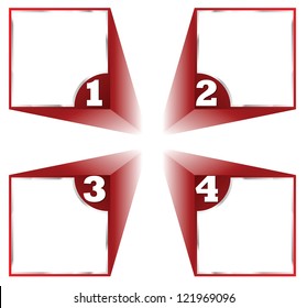 Four steps diagram, vector illustration