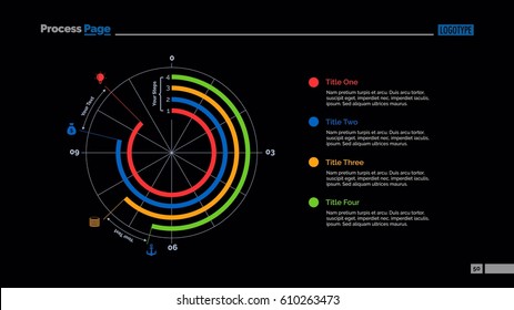 Four Steps Doughnut Chart Slide Template