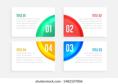 four steps elegant infographic design template
