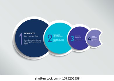 Four steps elements bubble chart, scheme, diagram, template. Infographic template.