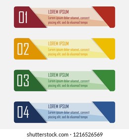 four steps infographic element