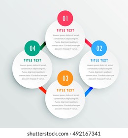 four steps infographic template
