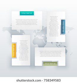 four steps infographic template design