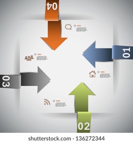 Four steps infographic template eps10 vector illustration