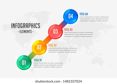 four steps infographic timeline design template