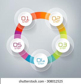 Four steps infographics - can illustrate a strategy, workflow or team work.