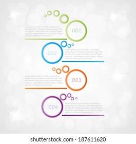 four steps infographics on gray gradient background